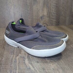 Oofos OOmg Eezee Low Womens 11 42 Slip On Sneakers Shoes Grey Recovery Comfort